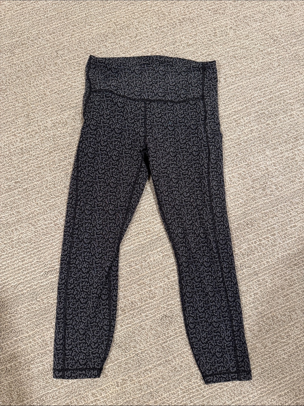 Athleta Black Patterned High-Rise Leggings
